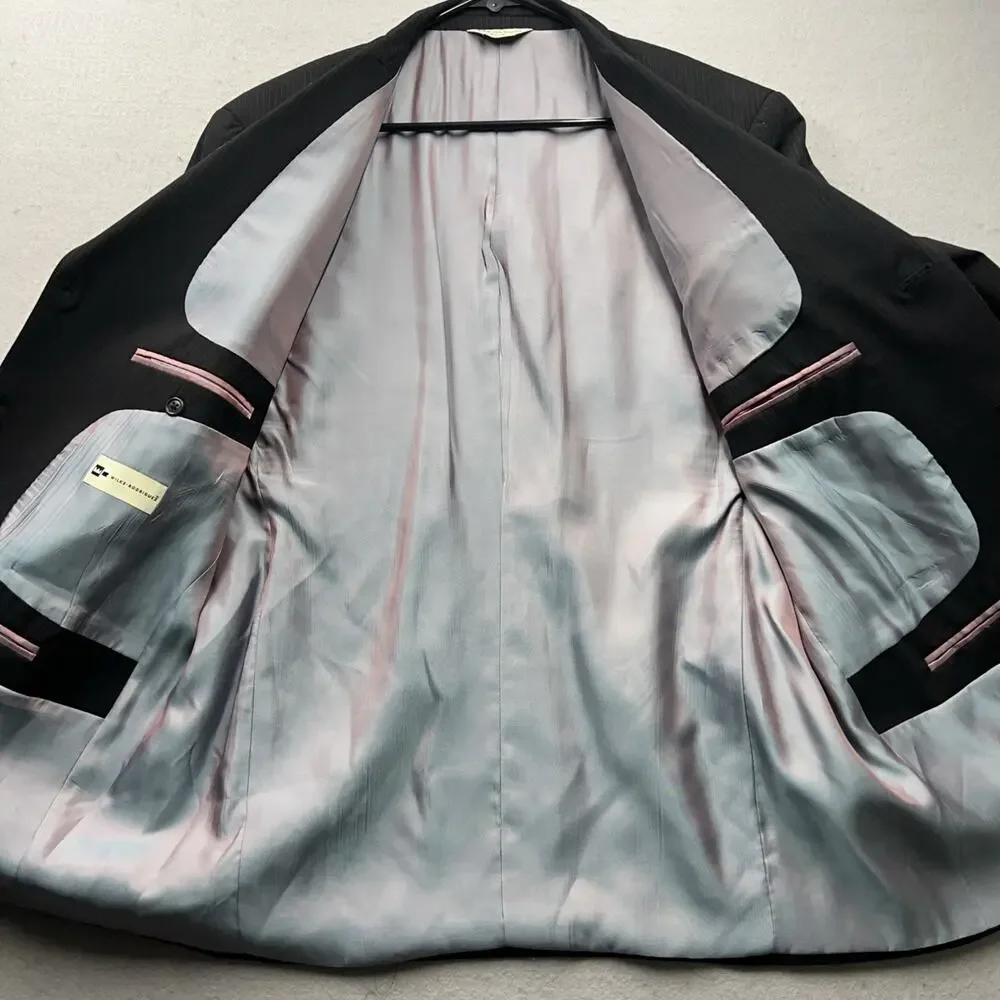 Wilke Rodriguez Blazer Men’s‎ 44R Gray Wool Sport Coat Reflective Lining